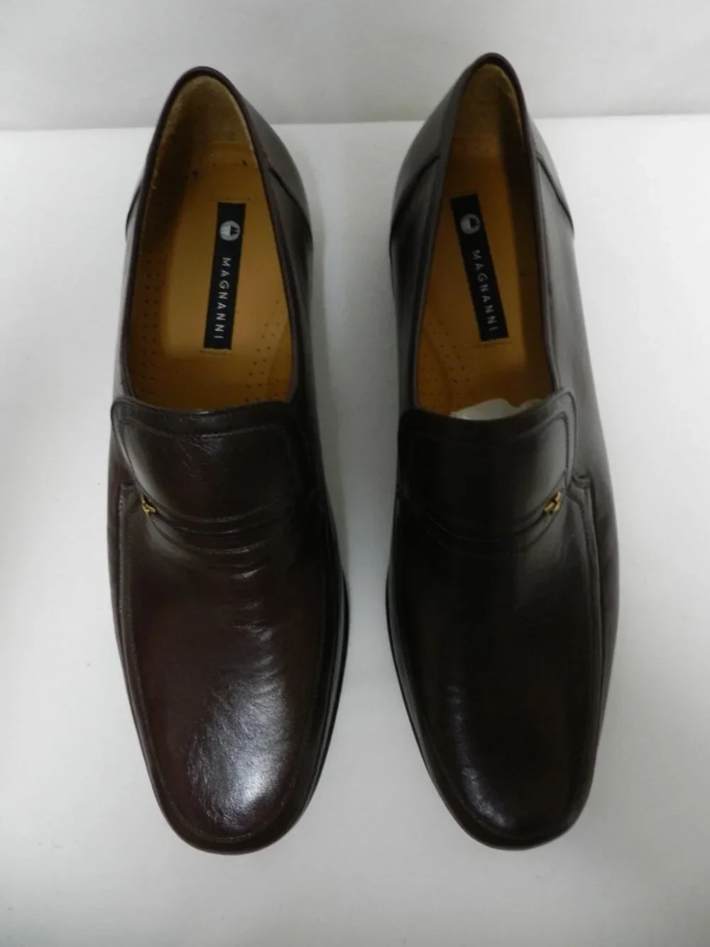 Magnanni Leather Vintage loafers slip-on brown Spain NEW Size Sz 10 M